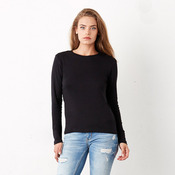 Baby rib long sleeve crew neck t-shirt