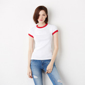 Baby rib short sleeve ringer t-shirt