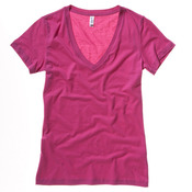 Jersey deep v-neck t-shirt