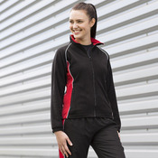 Women's piped microfleece jacket