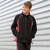 Kids piped microfleece jacket