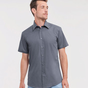 Short sleeve polycotton easycare tailored poplin shirt