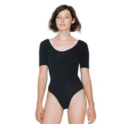 Women's cotton Spandex Jersey short sleeve t-shirt leotard