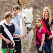 Kids diagonal stripe piqué polo shirt - tag-free